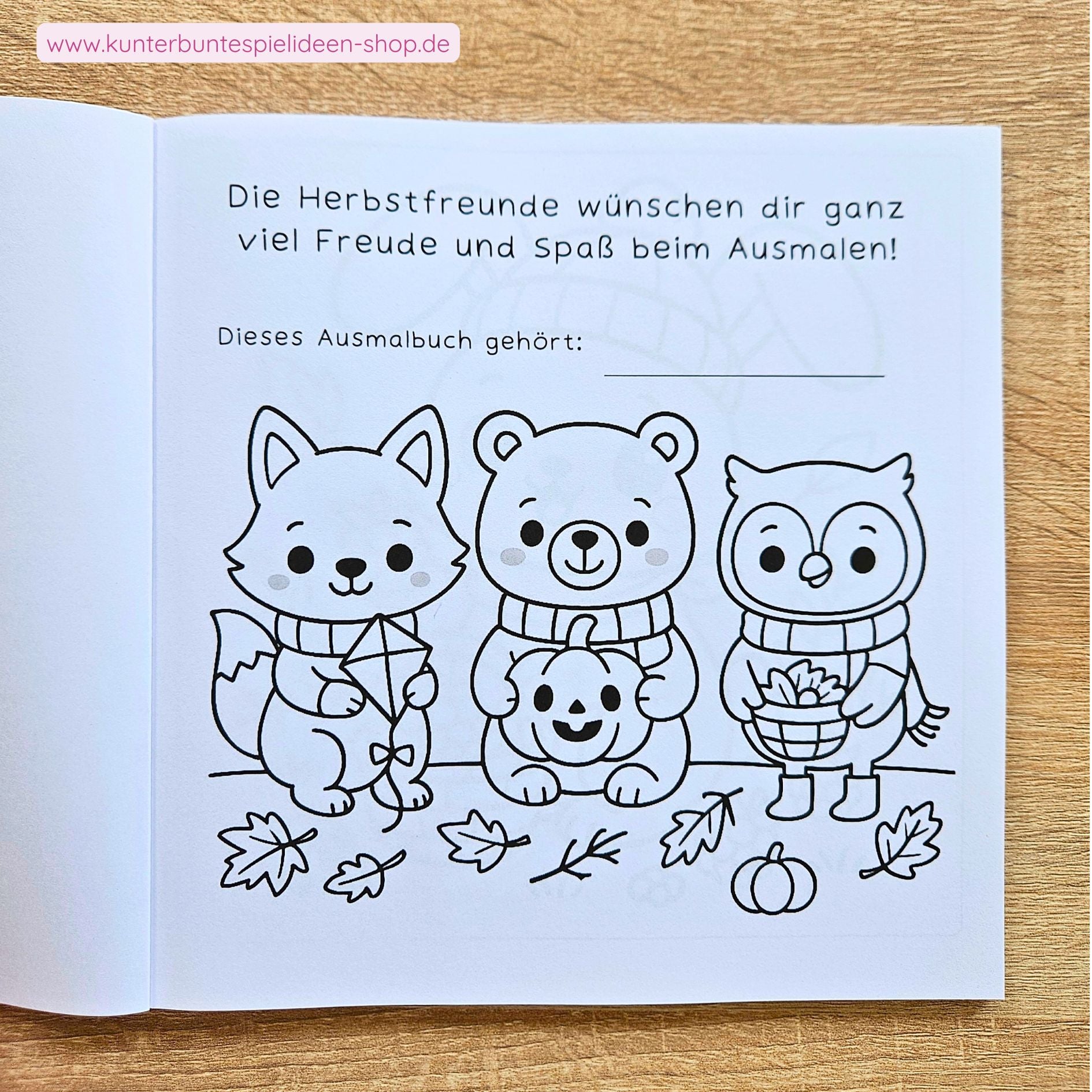 Herbstliches Ausmalbuch mit Ausmalbildern und Malvorlagen für Kinder ab 3 im Herbst– kreative Beschäftigung & tolle Geschenkidee. Niedliche Waldtiere, Kürbisse & kunterbunte Herbstmotive 