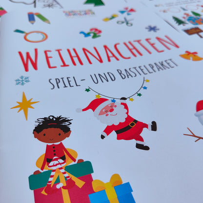 Kreativheft "Weihnachten" - spielerisches Lernen: Rätseln, Zahlen, Buchstaben, Schneiden, Malen, Verbinden, Vorschule, Kindergarten