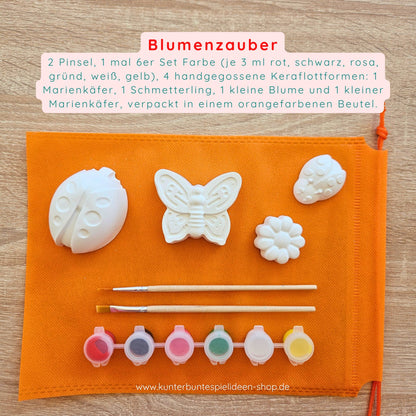 Kreativset und Malset Insektenwelt für Kinder und Kinderfeste Biene Schmettlerling marienkäfer geschenk im Sommer Kunterbunte Spielideen