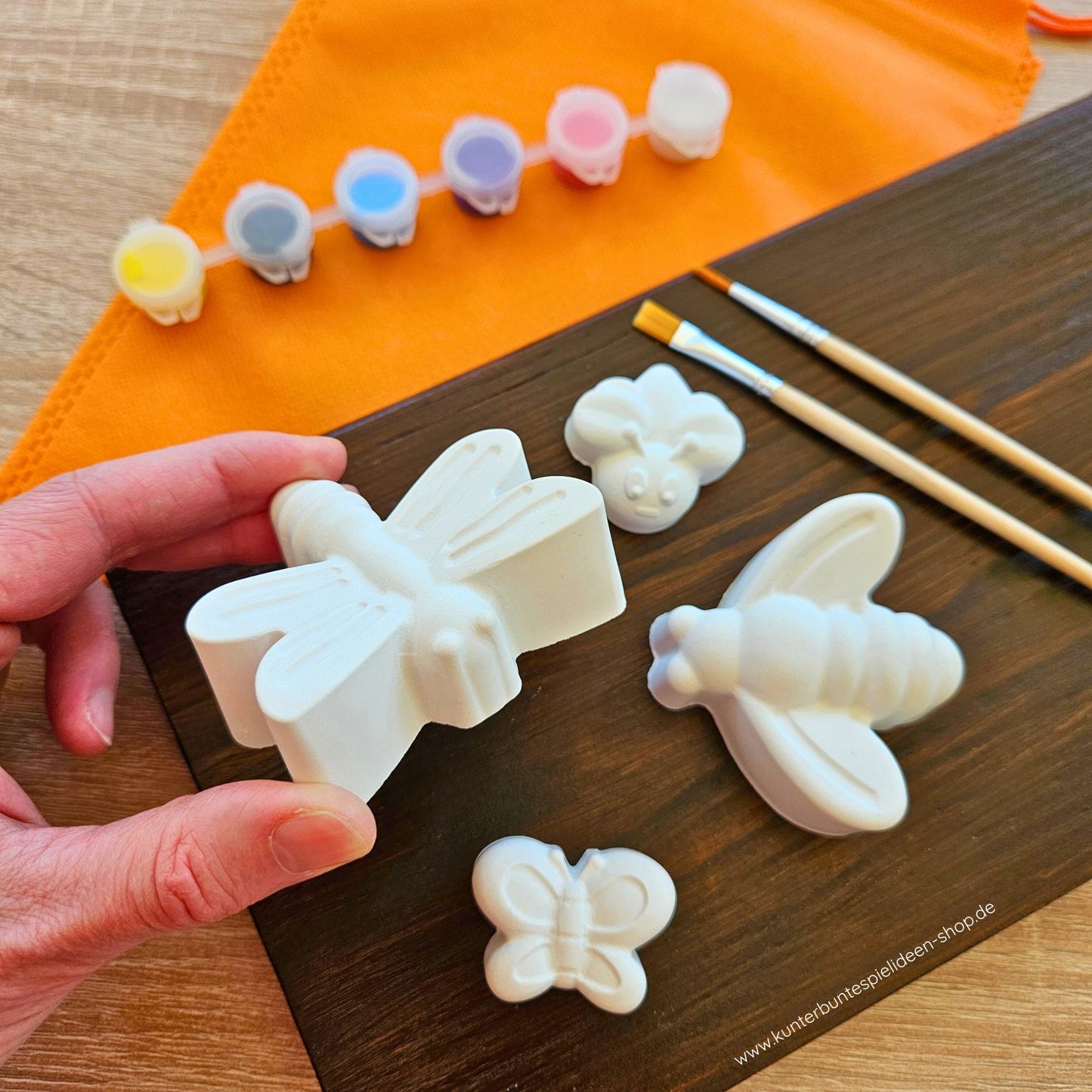 Kreativset und Malset Insektenwelt für Kinder und Kinderfeste Biene Schmettlerling marienkäfer geschenk im Sommer Kunterbunte Spielideen