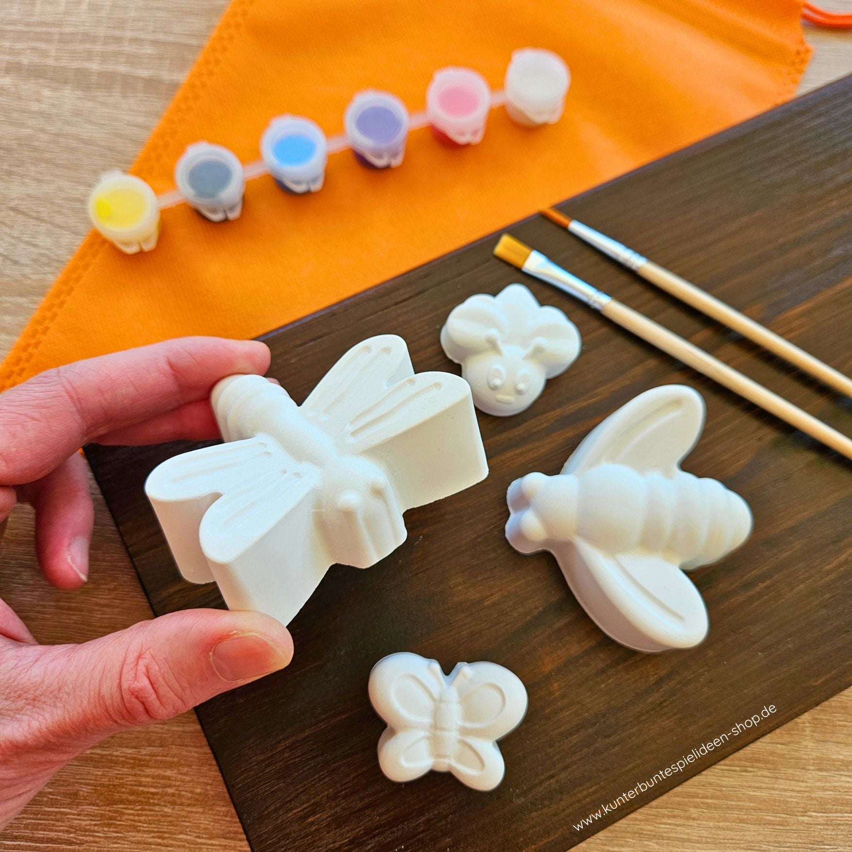 Kreativset und Malset Insektenwelt für Kinder und Kinderfeste Biene Schmettlerling marienkäfer geschenk im Sommer Kunterbunte Spielideen