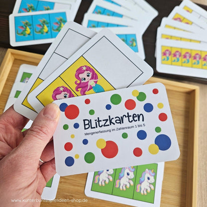 Blitzkarten im Zahlenraum 1–5 ab 2 Jahren – Lernkarten zur Mengenerfassung für Kindergarten und Vorschule