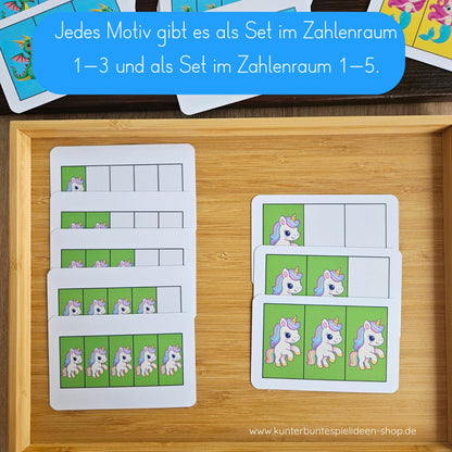 Blitzkarten-Spielideen für Zuhause und Kita – Lernkarten zur Mengenerfassung 1–3 und 1–5
