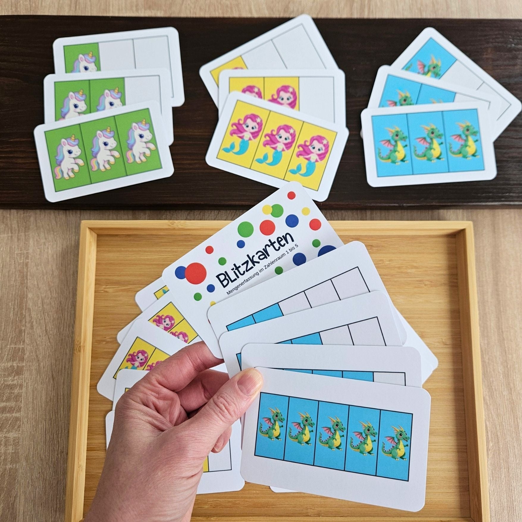 Lernkarten für Mengenverständnis im Zahlenraum 1–5 – Mengen bis 5 erkennen und vergleichen spielerisch