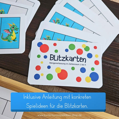 Lernkarten zum Mengen erkennen 1–5 – Kind lernt Zahlbegriffe und Mengen spielerisch kennen