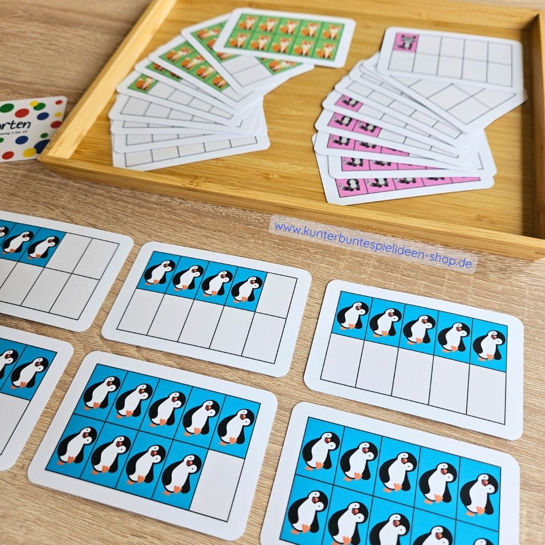 Mengenerfassung im Zahlenraum 1–10, Übungen für Gruppen in Kita/Kinderhaus, Zahlbilder sicher erkennen (DACH).