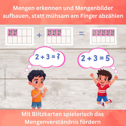 Lernkarten Zehnerfeld 1–10 Download – Mengenverständnis fördern mit Zahlbildern, Rechnen statt zählen, Lernkarten zur Mengenerfassung 1–10 PDF zum Ausdrucken für Vorschule und 1. Klasse
