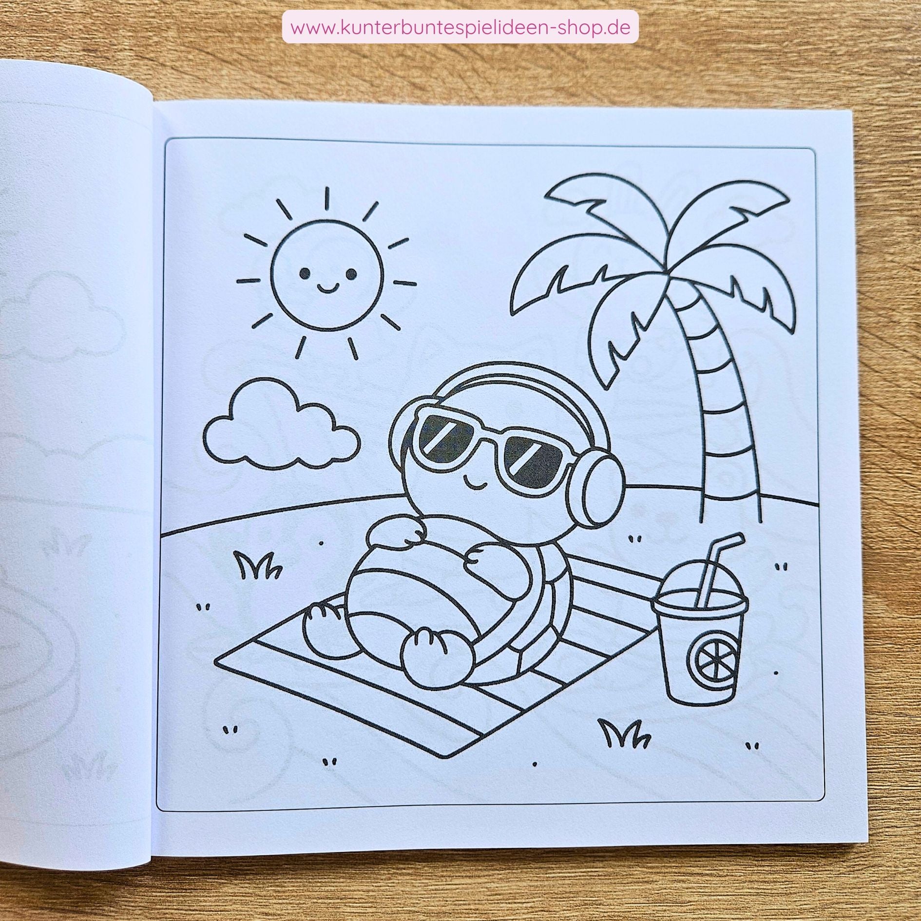 Ausmalbuch Sommer für Kinder ab 3 Jahren Ausmalbilder im Kawaii Stil niedliche Motive für den Sommer die Ferien Regentage schlechtwetterbeschäftigung