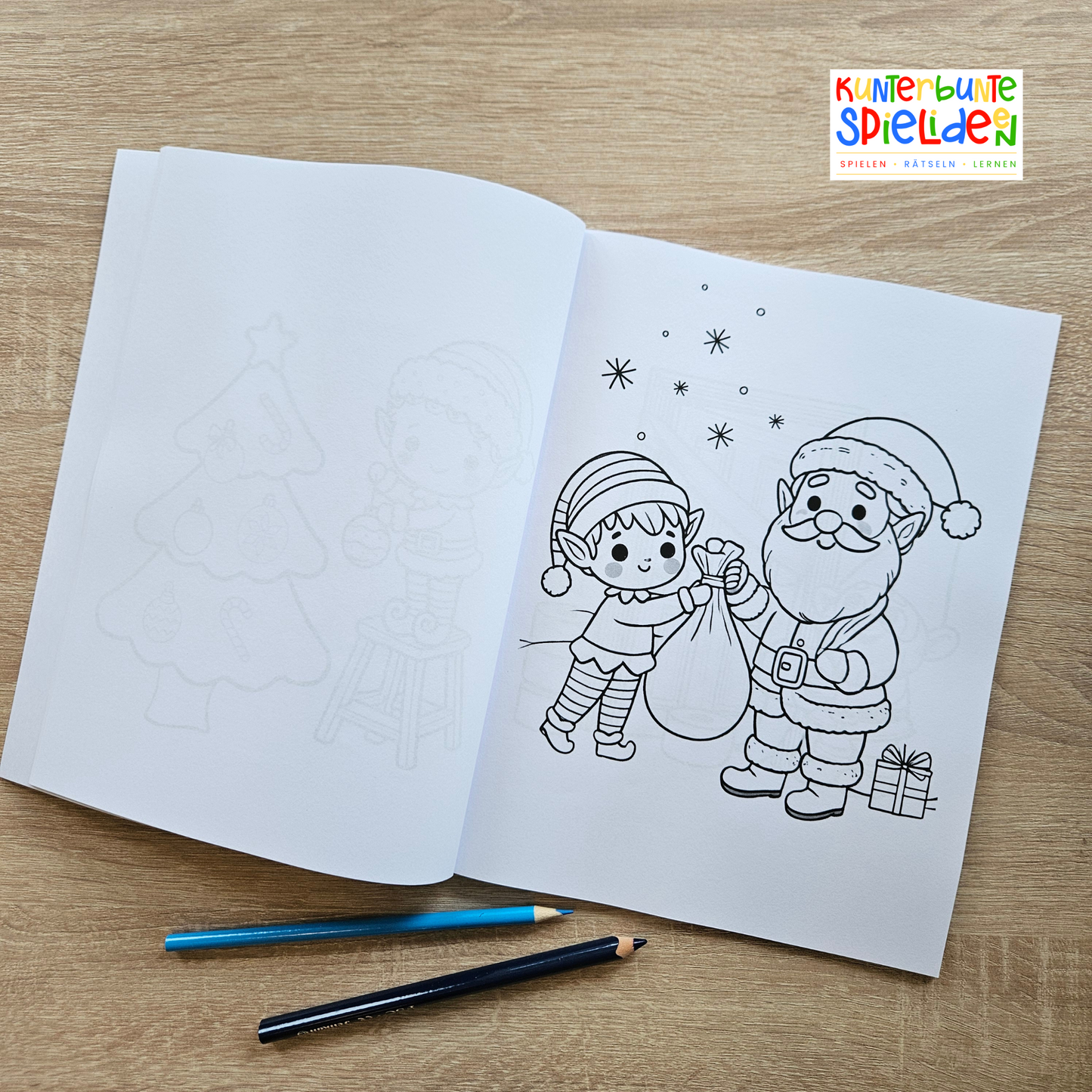 Santas Elves Coloring Book - Personalized Coloring Book for Children