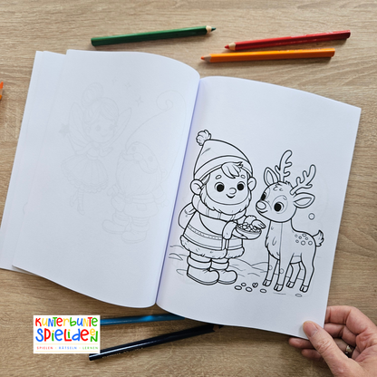 Santas Elves Coloring Book - Personalized Coloring Book for Children