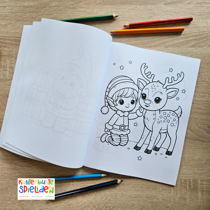 Santas Elves Coloring Book - Personalized Coloring Book for Children