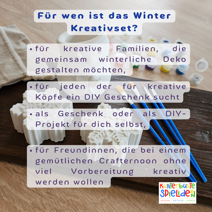 Winter Malset: Dein DIY Kreativkit für Familien, Crafternoons und als Geschenk mit Farbe und Glitzer