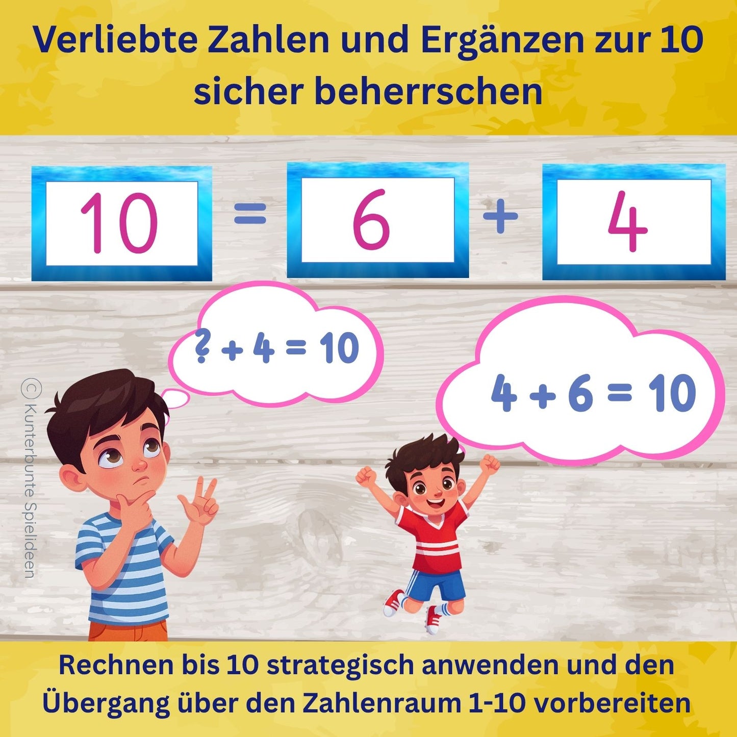 Zehnerfeld Lernkarten für Grundschule und Vorschule Mengenverständnis fördern und Rechnen bis 10 sicher lernen ohne Finger zählen