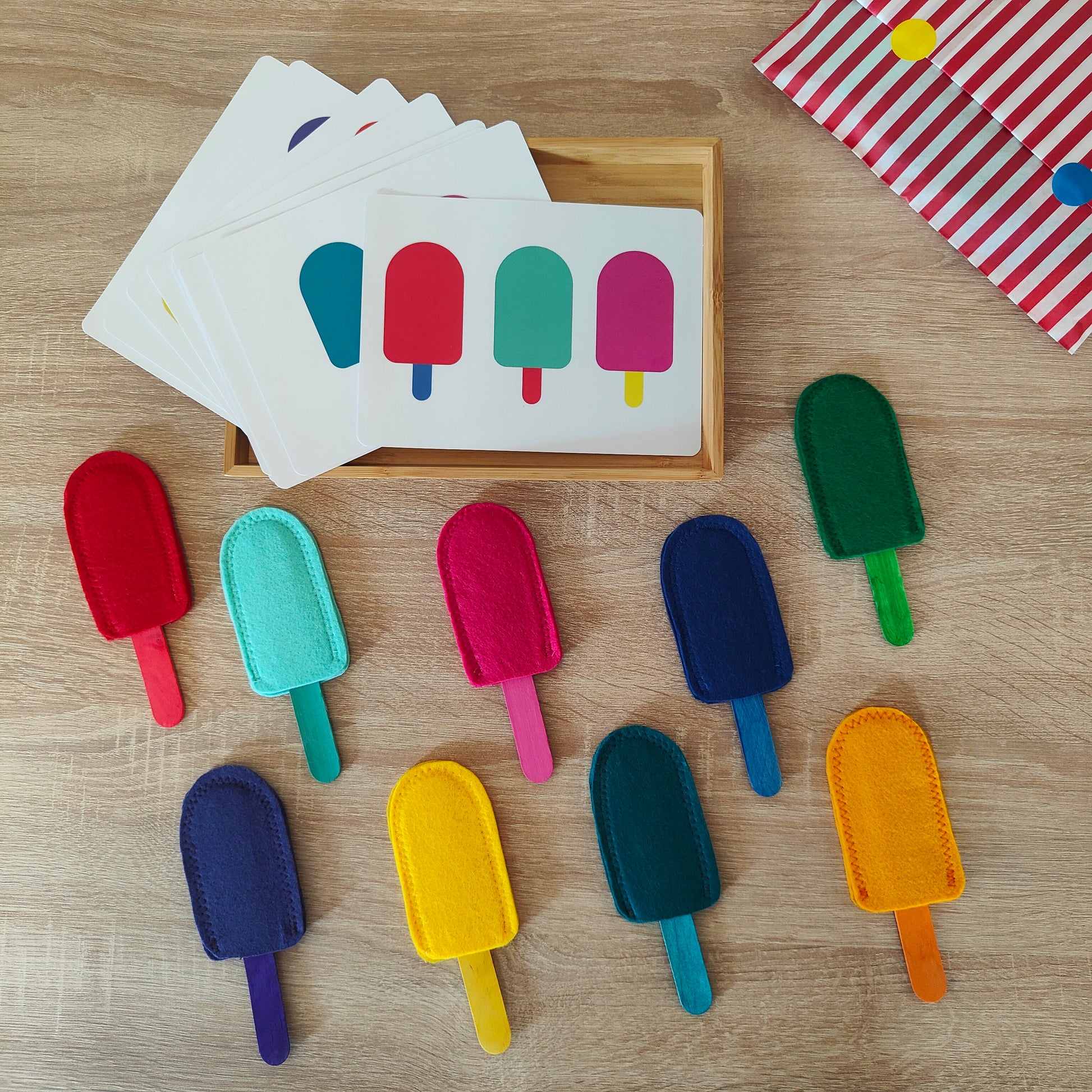 montessori lernspiel ab 3 jahren steckspiel eisdiele farben lernen kinder