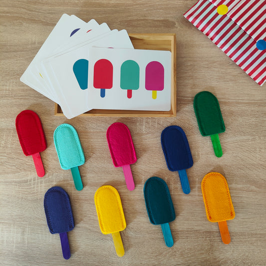 montessori lernspiel ab 3 jahren steckspiel eisdiele farben lernen kinder