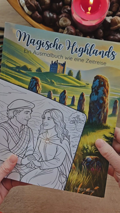 Magische Highlands – Ein Ausmalbuch wie eine Zeitreise - Geschenkidee für Erwachsene