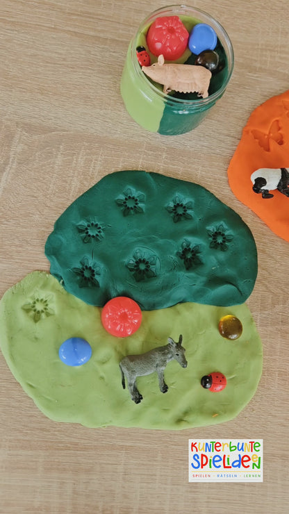 Kinder geburtstagsgeschenk Kindergeschenk Knetglas Wilde Tiere Knet set Bauernhof Sensory Play Play dough zubehör Gastgeschenke kinder knete Adventskalenderfüllung Weihnachtsgeschenk kinder Geschenke für jungen Geschenke für mädchen Geschenke für kinder