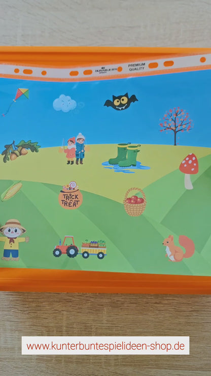 Sensorik-Spiel Herbst – Druckvorlage zum Suchen & Finden für Kleinkinder & Kindergarten | Montessori Material