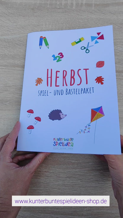 Kreativheft Herbst & Bastelheft für Kinder ab 3 Jahren – Spielerische Lernübungen, Schwungübungen, Zählen & Schneiden | Selbstständige Beschäftigung im Herbst