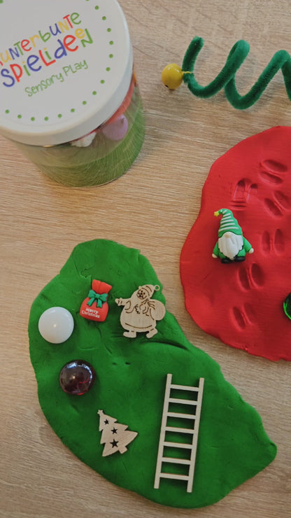 Geschenk für die Wichtelzeit & ruhige Beschäftigung in der Weihnachtszeit: Knete mit Weihnachtswichtel
