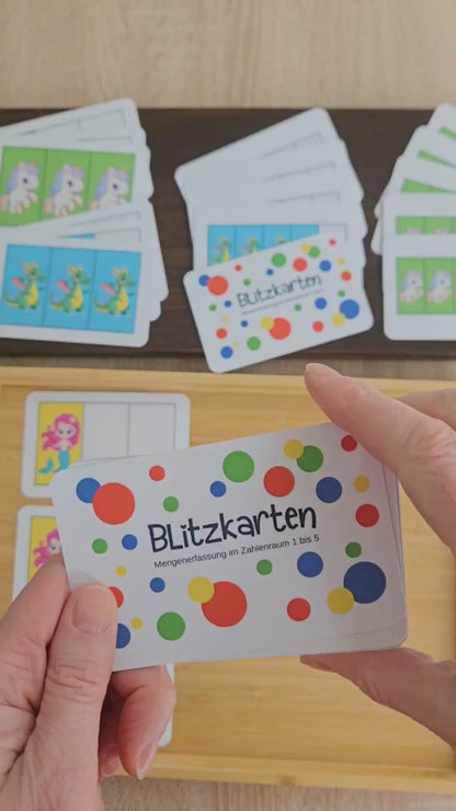Blitzkarten im Zahlenraum 1–5 – Spiel für das Mengenverständnis