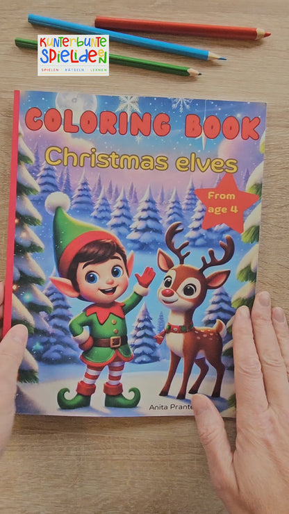 Santas Elves Coloring Book - Personalized Coloring Book for Children