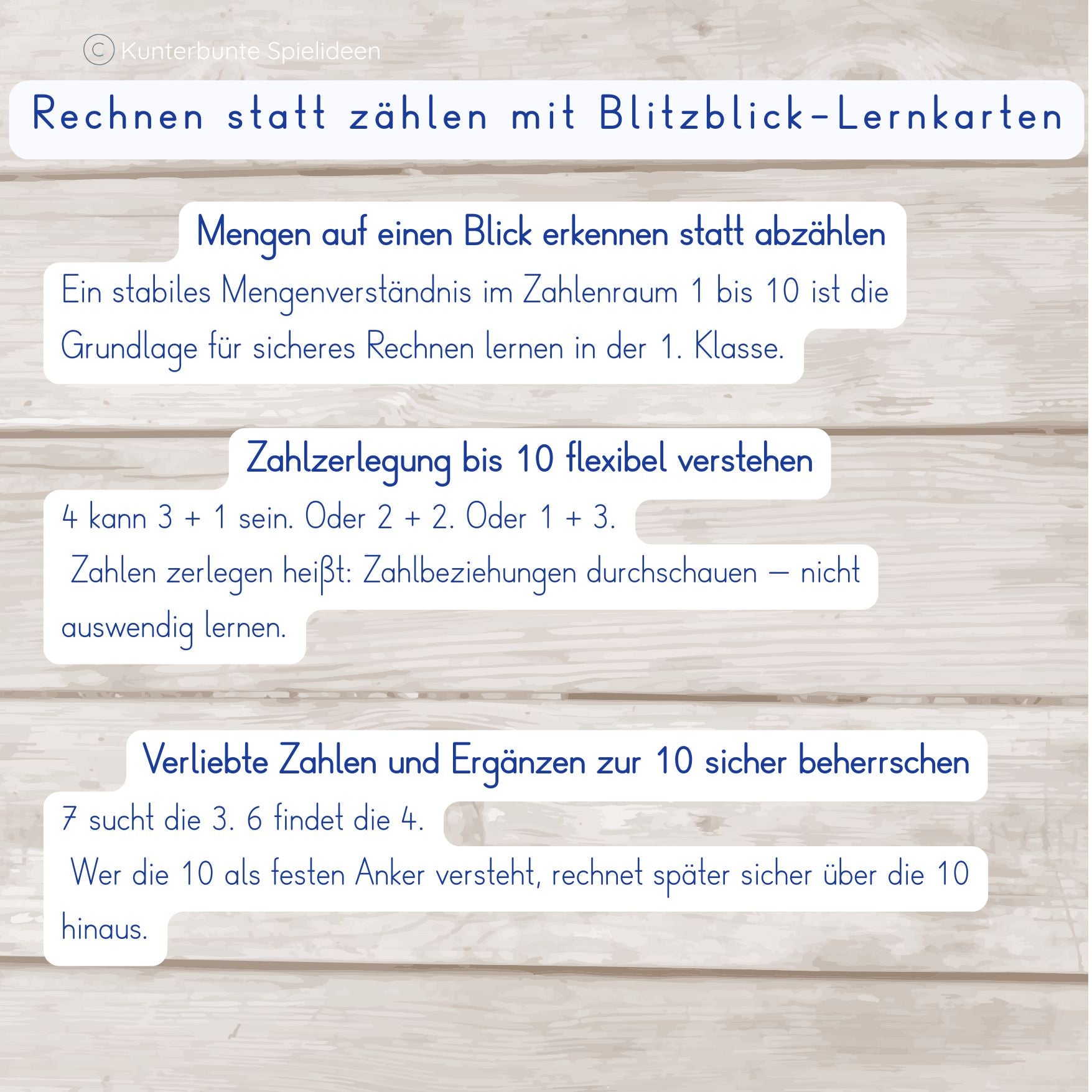 Mathe Spiel 1. Klasse Zahlenraum 1 bis 10 – Zahlzerlegung, verliebte Zahlen, Ergänzen zur 10 und stabiles Mengenverständnis mit Blitzblick Karten als Unterrichtsmaterial   