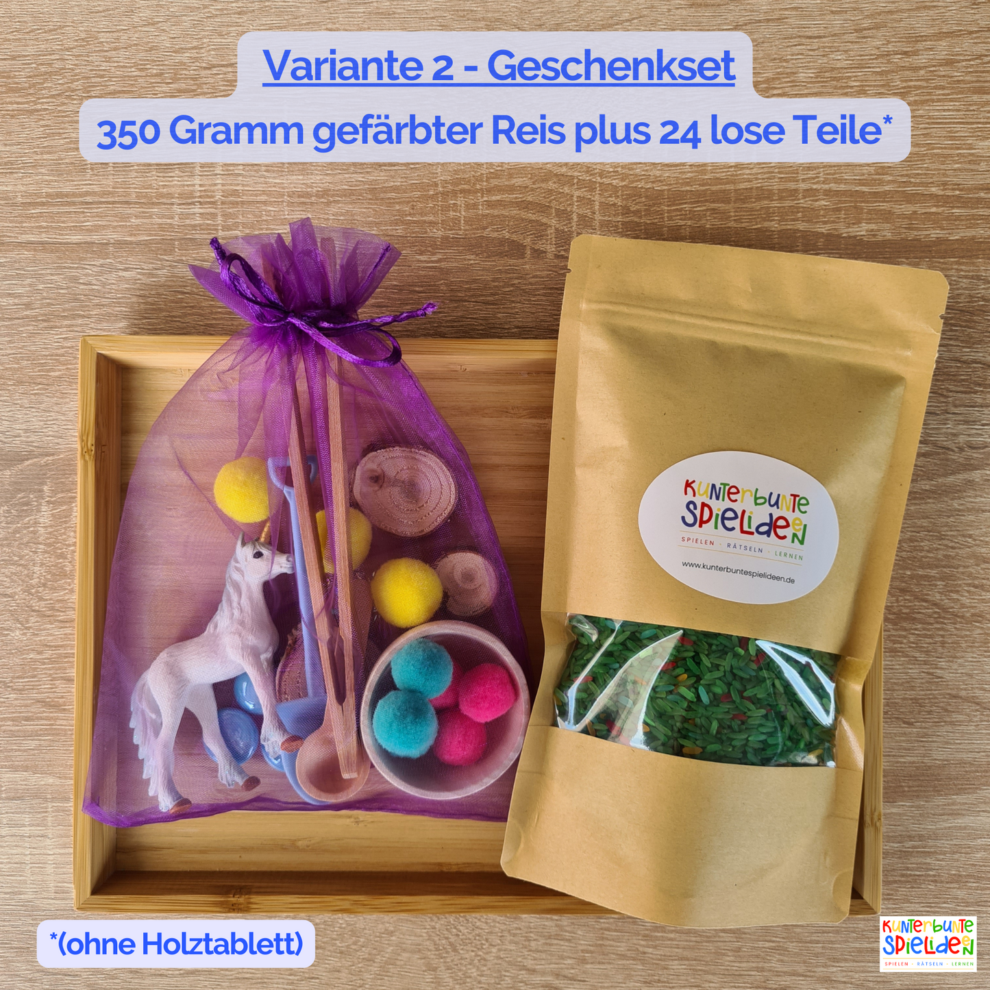 sensorisches Einhorn Spiel Geschenkidee Montessori Schüttspiel Kleinkind